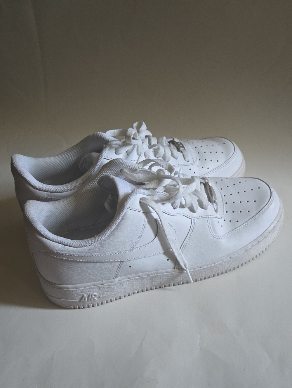 Nike Air Force 1 '07 Low Triple White Sneakers - Men's Size 13
